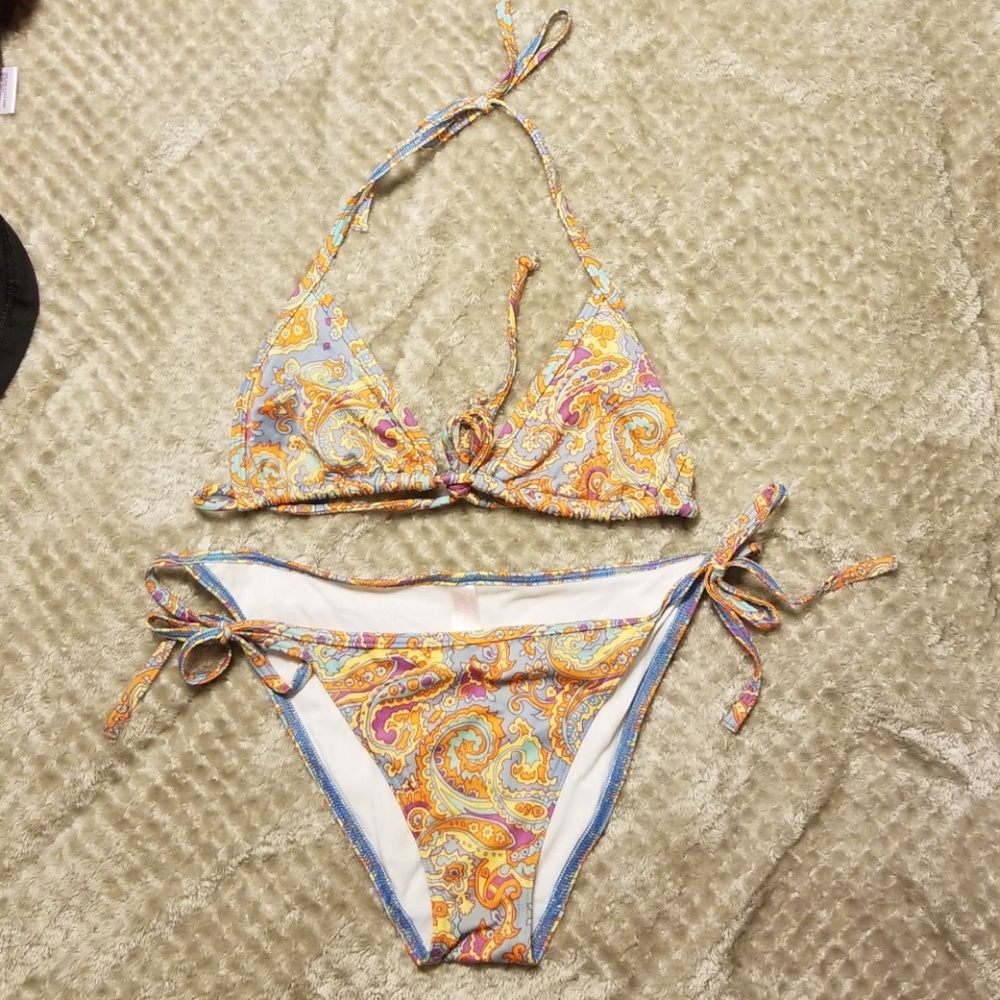 Victoria's Secret Paisley Multicolor String Bikini